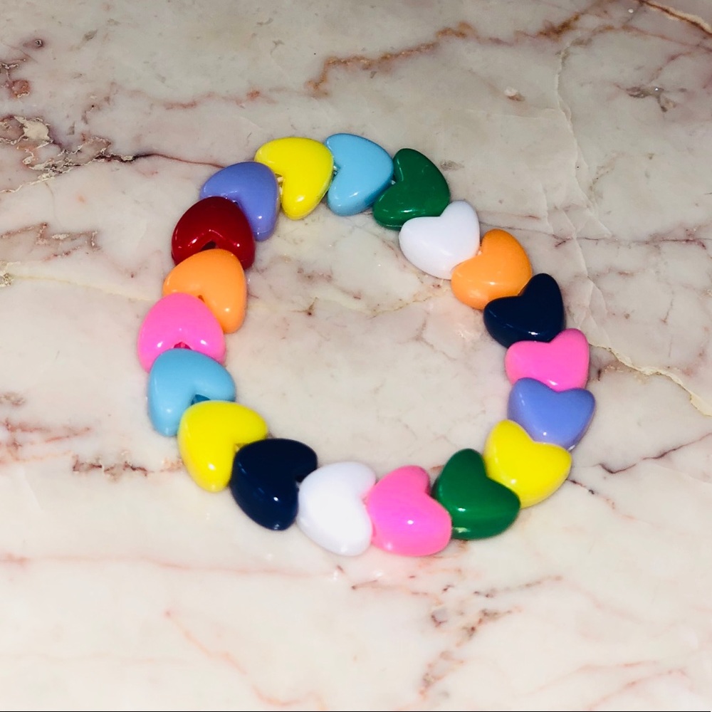 rainbow heart bracelet- PACK OF 2